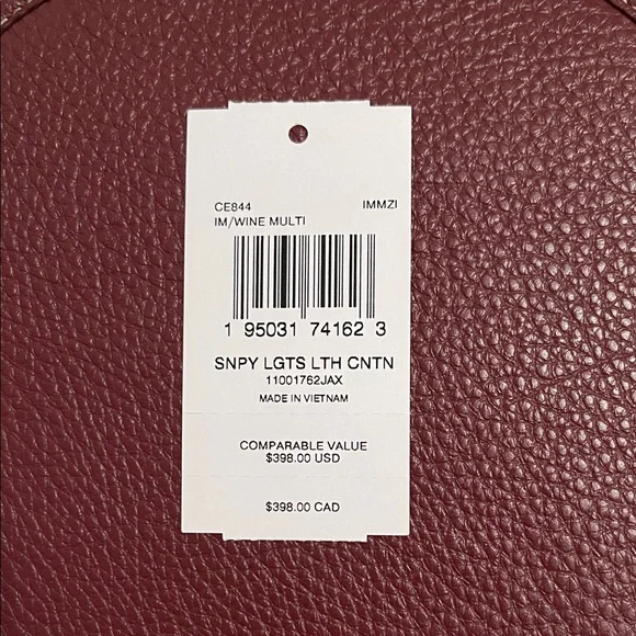 Coach Maroon Crossbody Bag with Snoopy Graphic - Picture 2 of 14